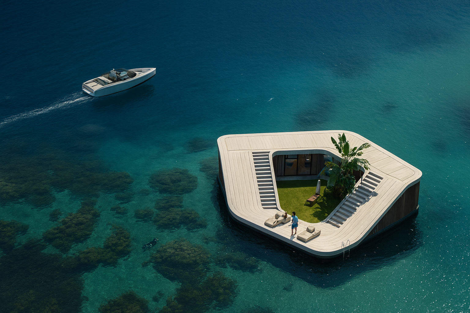 EPIC floating cabin concept for Madagascar and Greece