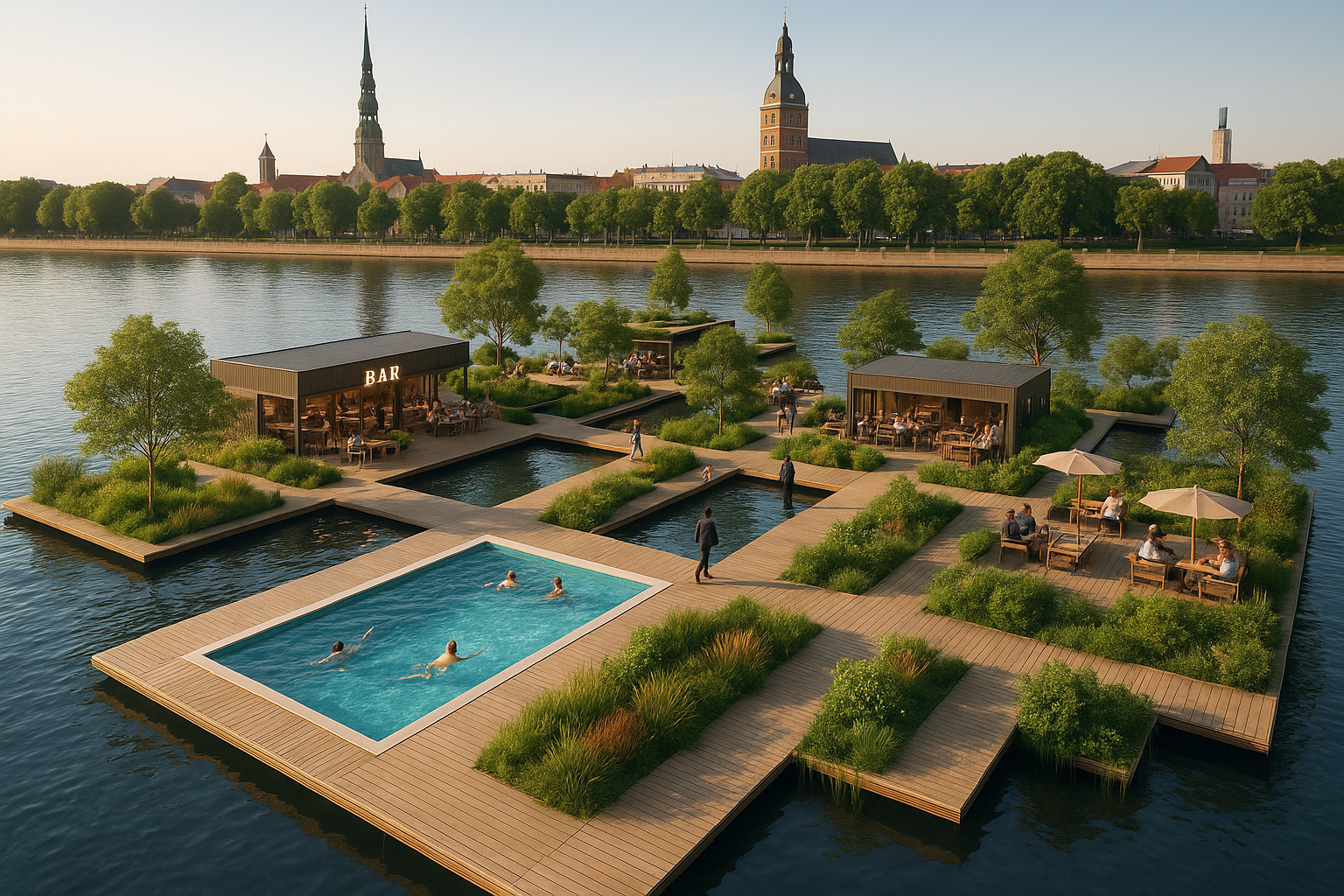 Floating City of Riga Concept